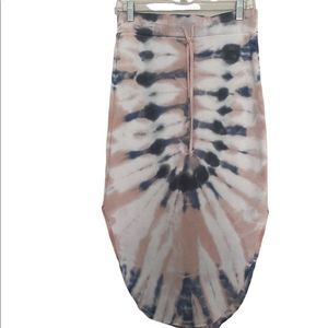 Young Fabulous & Broke GiGi Tie Dye Women's Scoop Hem Midi Skirt size Small